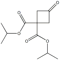 3-オキソ-シクロブタン-1,1-二カルボン酸ジイソプロピルエステル 化學(xué)構(gòu)造式