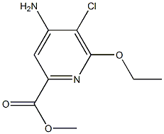 4-aMino-5-chloro-6-ethoxypyridine-2-carboxylic acid Methyl ester Struktur