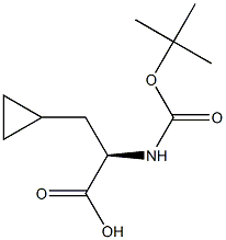 (R)-2-((tert-butoxycarbonyl)aMino)-3-cyclopropylpropanoic acid Struktur