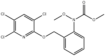 CarbaMicacid, Methoxy[2-[[(3,5,6-trichloro-2-pyridinyl)oxy]Methyl]phenyl]-, Methylester (9CI) Struktur