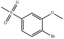 1-broMo-2-Methoxy-4-(Methylsulfonyl)benzene Struktur