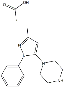 Piperazine, 1-(3-Methyl-1-phenyl-1H-pyrazol-5-yl)- (acetate) Struktur