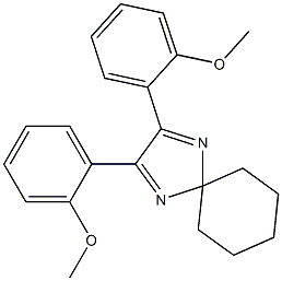 2,3-bis(2-Methoxyphenyl)-1,4-diazaspiro[4.5]deca-1,3-diene Struktur