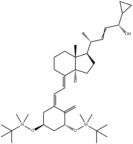 9,10-Secochola-5,7,10(19),22-tetraen-24-ol, 24-cyclopropyl-1,3-bis[[(1,1-diMethylethyl)diMethylsilyl]oxy]-, (1α,3β,5Z,7E,24S)- (9CI) Struktur