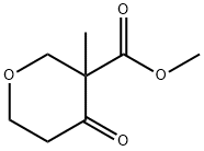 Methyl 3-Methyl-4-oxotetrahydro-2H-pyran-3-carboxylate Struktur