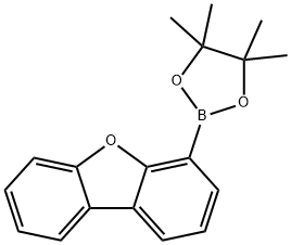 2-(dibenzo[b,d]furan-4-yl)-4,4,5,5-tetramethyl-1,3,2-dioxaborolane Struktur