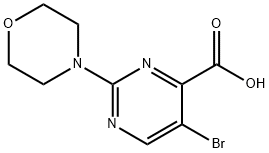 5-BroMo-2-MorpholinopyriMidine-4-carboxylic acid Struktur