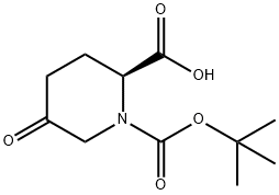 1,2-Piperidinedicarboxylic acid, 5-oxo-, 1-(1,1-diMethylethyl) ester, (2S)- Struktur