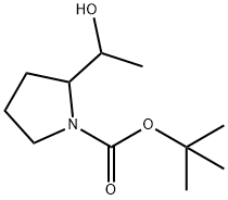 tert-Butyl 2-(1-hydroxyethyl)pyrrolidine-1-carboxylate Struktur