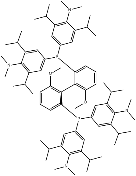 (S)-(+)-2,2'-Bis[di(3,5-di-i-propyl-4-dimethylaminophenyl)phosphino]-6,6'-dimethoxy-1,1'-biphenyl,min.97% Struktur