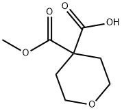 4-(Methoxycarbonyl)tetrahydro-2H-pyran-4-carboxylic acid Struktur