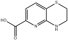 3,4-dihydro-2H-pyrido[3,2-b][1,4]thiazine-6-carboxylic acid Struktur