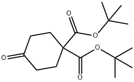 4-Oxo-1,1-cyclohexanedicarboxylic acid 1,1-bis(1,1-dimethylethyl) ester Struktur