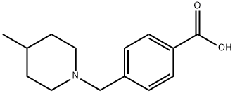 4-[(4-methylpiperidin-1-yl)methyl]benzoic acid Struktur