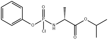 D-Alanine, N-(chlorophenoxyphosphinyl)-, 1-Methylethyl ester Struktur