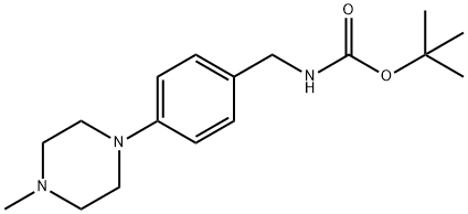 tert-Butyl 4-(4-Methylpiperazin-1-yl)benzylcarbaMate Struktur