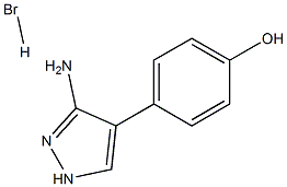 4-(3-AMino-1H-pyrazol-4-yl)phenol hydrobroMide Struktur