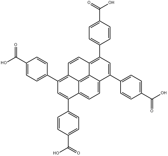 4,4',4'',4'''-(1,9-dihydropyrene-1,3,6,8-tetrayl)tetrabenzoic acid Struktur