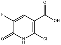 2-Chloro-5-fluoro-6-oxo-1,6-dihydropyridine-3-carboxylic acid Struktur