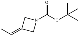 1-Azetidinecarboxylic acid, 3-ethylidene-, 1,1-diMethylethyl ester Struktur