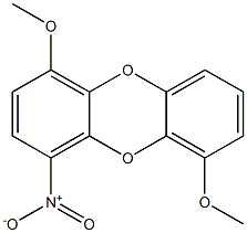 1,6-Dimethoxy-4-nitrodibenzo-p-dioxin Struktur