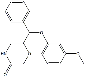 6-((3-Methoxyphenoxy)(phenyl)Methyl)Morpholin-3-one Struktur