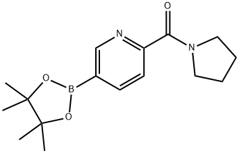 pyrrolidin-1-yl(5-(4,4,5,5-tetraMethyl-1,3,2-dioxaborolan-2-yl)pyridin-2-yl)Methanone Struktur