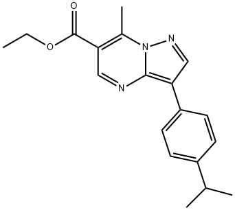 ethyl 3-(4-isopropylphenyl)-7-Methylpyrazolo[1,5-a]pyriMidine-6-carboxylate Struktur