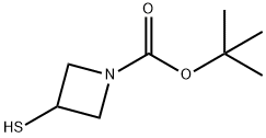 1-Boc-3-Mercapto-azetidine Struktur