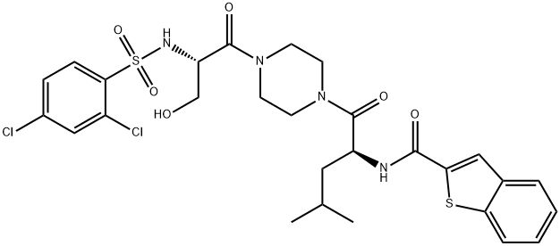 N-((S)-1-(4-((S)-2-(2,4-dichlorophenylsulfonaMido)-3-hydroxypropanoyl)piperazin-1-yl)-4-Methyl-1-oxopentan-2-yl)benzo[b]thiophene-2-carboxaMide price.