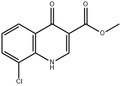 8-Chloro-1,4-dihydro-4-oxo-3-quinolinecarboxylic acid methyl ester Struktur