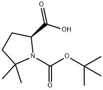 (S)-Boc-5,5-dimethyl-pyrrolidine-2-carboxylic acid Struktur