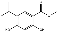 Methyl 2,4-dihydroxy-5-isopropylbenzoate Struktur