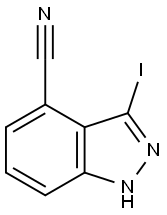 4-CYANO-3-IODO (1H)INDAZOLE Struktur