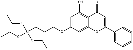 7-TRIETHOXYSILYLPROPOXY-5-HYDROXYFLAVONE, 50% in xylene Struktur