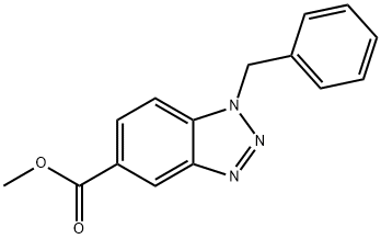 Methyl 1-benzyl-1,2,3-benzotriazole-5-carboxylate Struktur