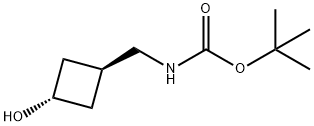 trans-3-(Boc-aMinoMethyl)cyclobutanol Struktur