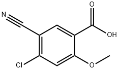 4-Chloro-5-cyano-2-Methoxybenzoic acid Struktur