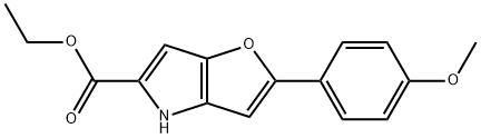 2-(4-Methoxyphenyl)-4H-furo[3,2-b]pyrrole-5-carboxylic Acid Ethyl Ester Struktur