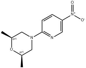 (2R,6S)-2,6-DIMETHYL-4-(5-NITRO-2-PYRIDINYL)-1,4-OXAZINANE Struktur