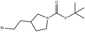 tert-butyl 3-(2-broMoethyl)pyrrolidine-1-carboxylate Struktur