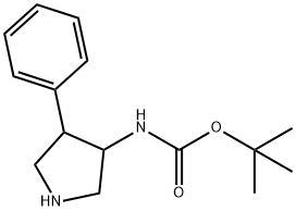 Tert-butyl-4-phenylpyrrolidin-3-ylcarbaMate Struktur