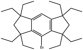 4-BroMo-1,1,3,3,5,5,7,7-octaethyl-1,2,3,5,6,7-hexahydro-s-indacene Struktur