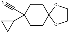 8-Cyclopropyl-1,4-dioxa-spiro[4.5]decane-8-carbonitrile Struktur