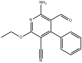 6-AMino-2-ethoxy-5-forMyl-4-phenylnicotinonitrile Struktur