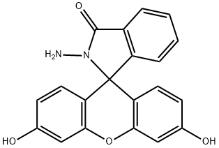 2-aMino-3',6'-dihydroxyspiro[isoindoline-1,9'-xanthen]-3-one Struktur