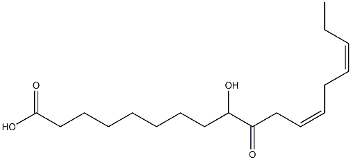 9-Hydroxy-10-oxo-12(Z),15(Z)-octadecadienoicacid Struktur