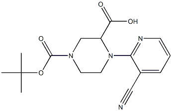 4-(3-Cyano-pyridin-2-yl)-piperazine-1,3-dicarboxylic acid 1-tert-butylester Struktur