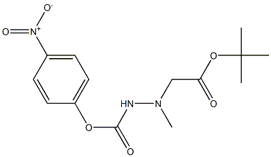 4-nitrophenyl 2-(2-tert-butoxy-2-oxoethyl)-2-Methylhydrazinecarboxylate Struktur