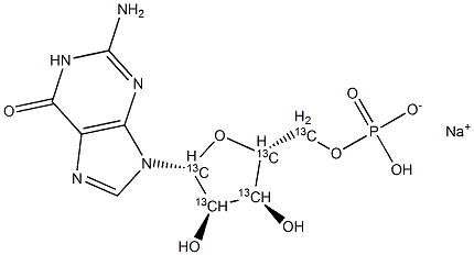 MonosodiuM-GMP-13C5 Struktur